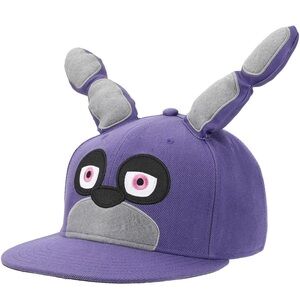 Five Nights at Freddy's Bonnie Face Blue Snapback Hat NWT